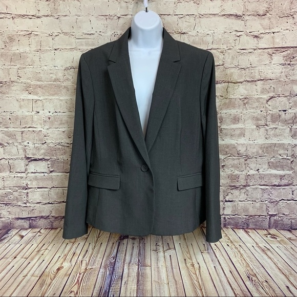 Nine West Gray Single Button Lined Blazer - Picture 1 of 13